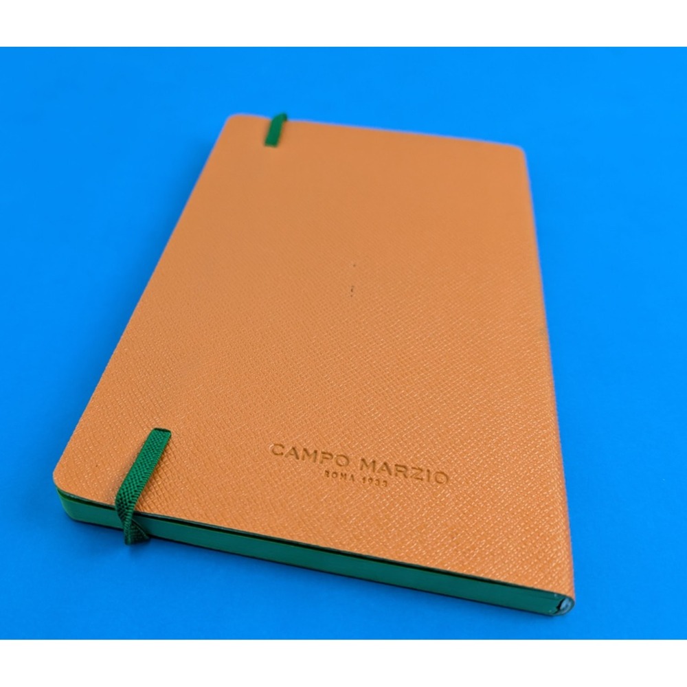 Campo Marzio Orange Leather Bound Notebook Journal 8"x5.5"